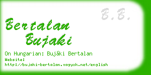 bertalan bujaki business card